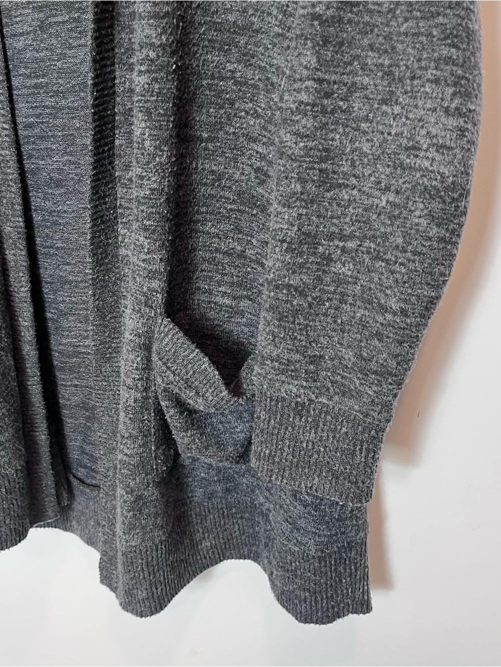Torrid Super Soft Hooded Plush Open Front Cardigan Charcoal Gray Size 2X - Picture 4 of 7